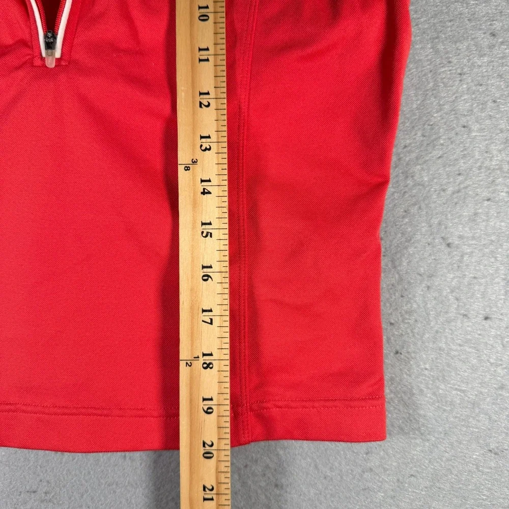 Vintage Nike Womens Dri-FIT Half Zip Sleeveless Tennis Golf Top Red XL U31102KHM